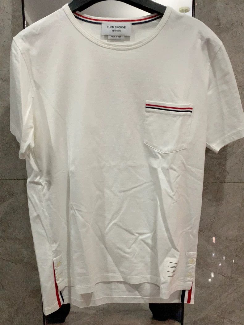 Thom Browne Thom Browne White pocketed short sleeves Size US S / EU 44-46 / 1 - 1 Thumbnail