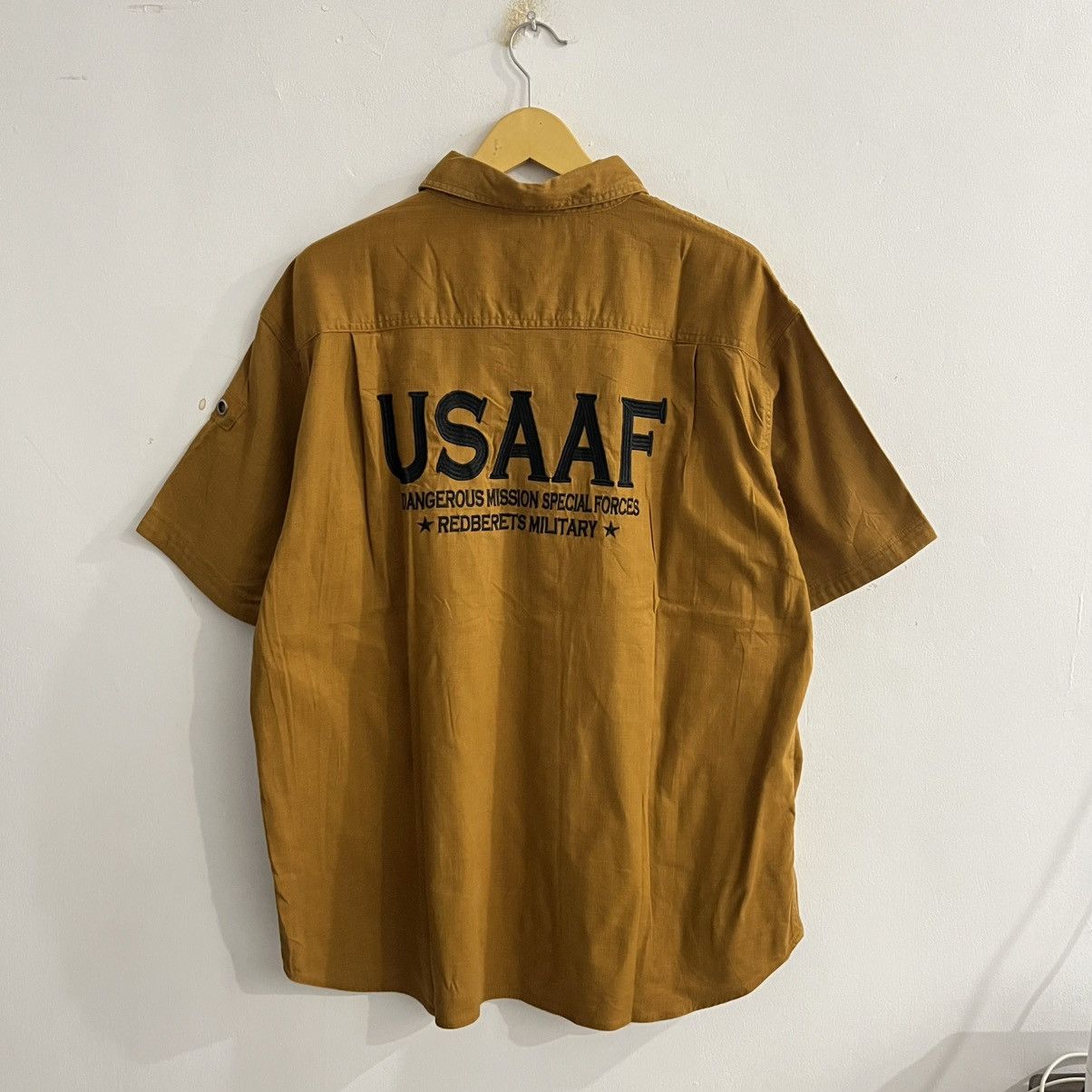 Japanese Brand Red Berets Military Brown Usaaf Shirt Size US XXL / EU 58 / 5 - 6 Thumbnail