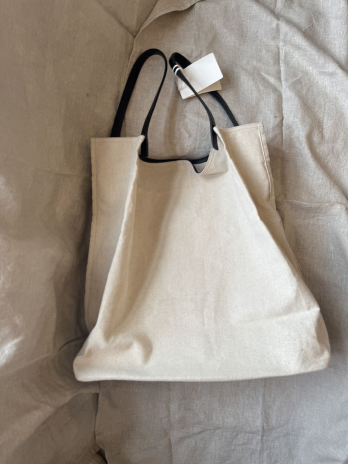 Jil Sander jil sander XXL canvas & leather tote bag Size ONE SIZE - 4 Thumbnail