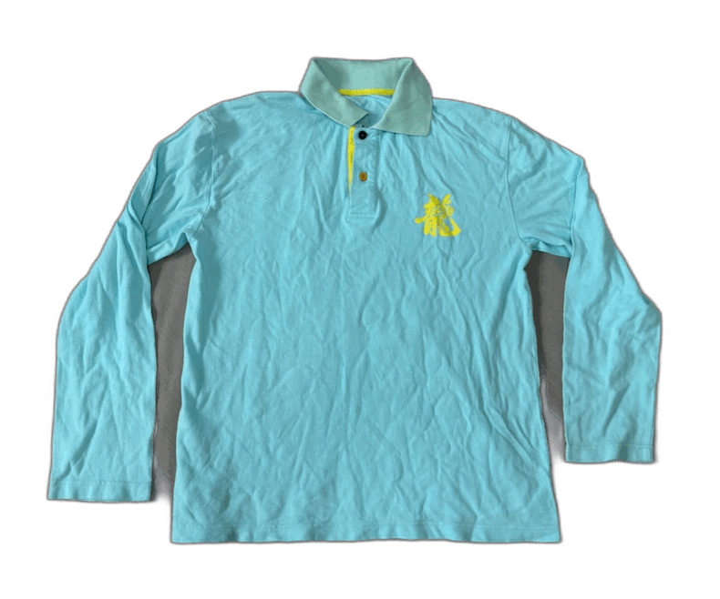 Yohji Yamamoto Vintage Long Sleeve Dragon Polo Shirt-2506 Size L / US 10 / IT 46 - 1 Thumbnail