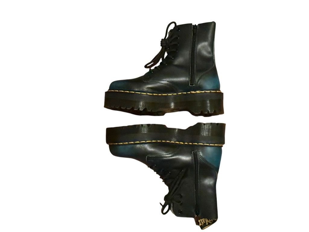 Dr. Martens Dr. Martens Jadon Black Blue Platform Boots Size 8 Size US 8 / IT 38 - 2 Thumbnail