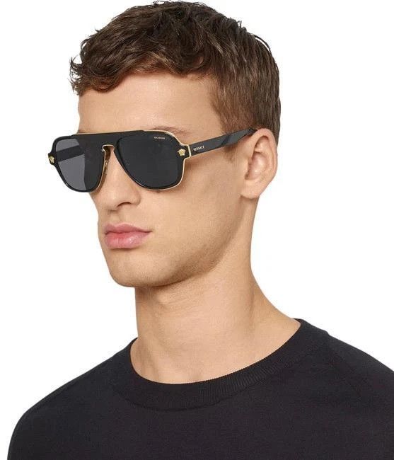 Versace Versace Men Sunglasses Aviator VE2199 100281 NEW AUTHENTIC Size ONE SIZE - 12 Thumbnail