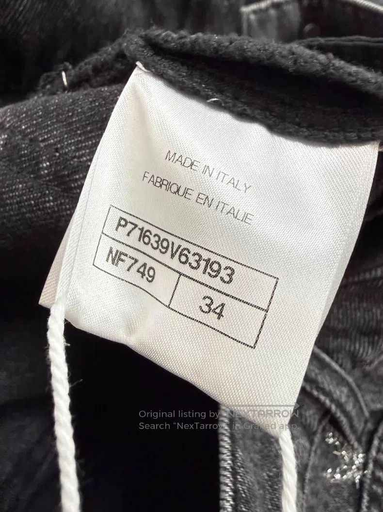 Chanel Chanel Silver double C full logo denim trousers Size 42" / US 20 - 6 Thumbnail