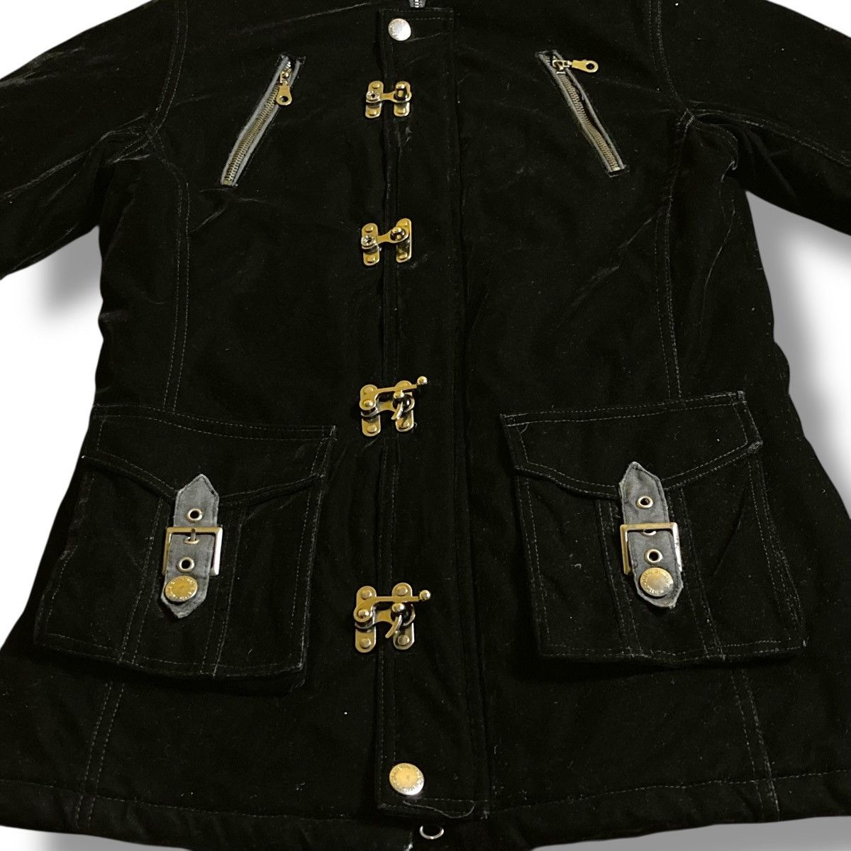If Six Was Nine 🇯🇵 IN THE ATTIC METAL BUCKLE BONDAGE PUNK VELVET JACKET Size US M / EU 48-50 / 2 - 7 Thumbnail