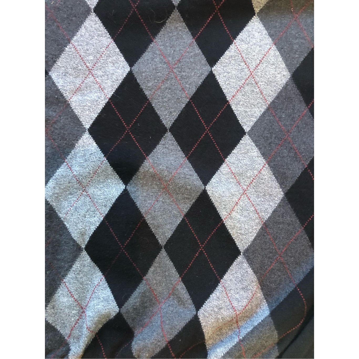 Tasso Elba Tasso Elba Women’s Black and Gray Diamond Pattern Cardigan P Size US XXL / EU 58 / 5 - 6 Thumbnail