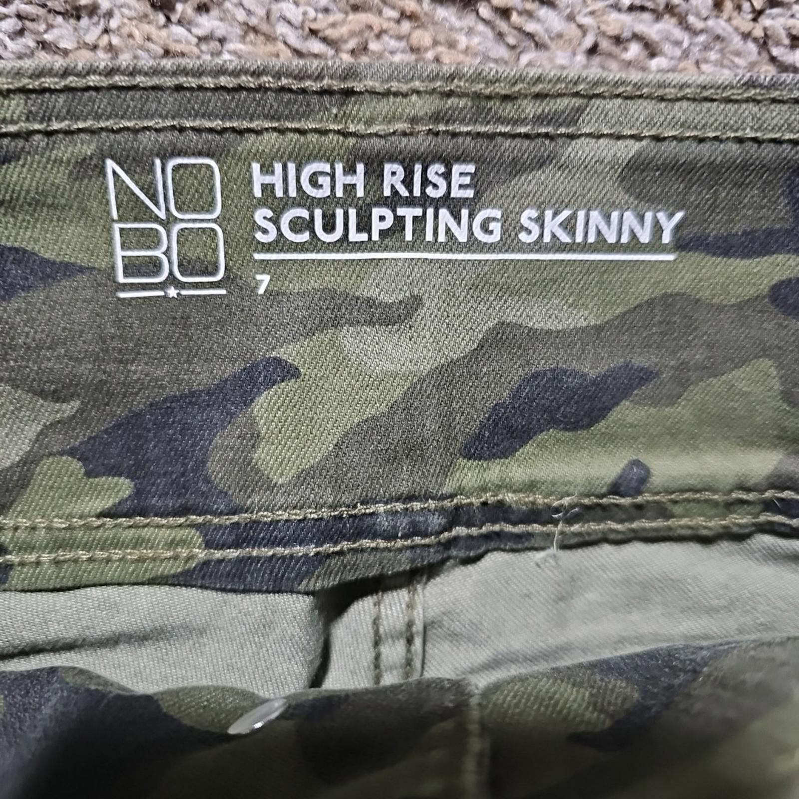 NBDN Nobrandedon NOBO green camo highrise sculpting skinny jeans women/teen 7 Size 30" / US 8 / IT 44 - 3 Thumbnail