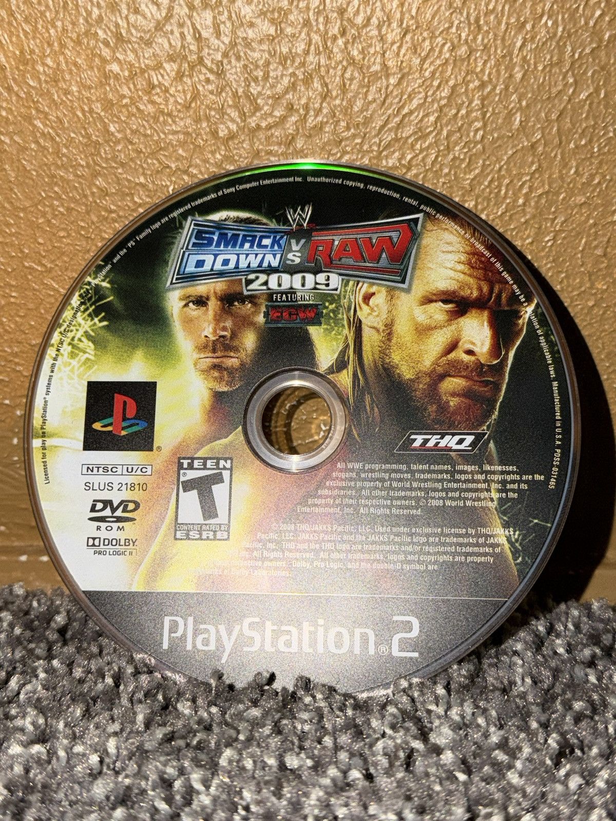 WWE Sony PlayStation 2 WWE Wrestling Smackdown Vs Raw 2009 Size ONE SIZE - 11 Thumbnail