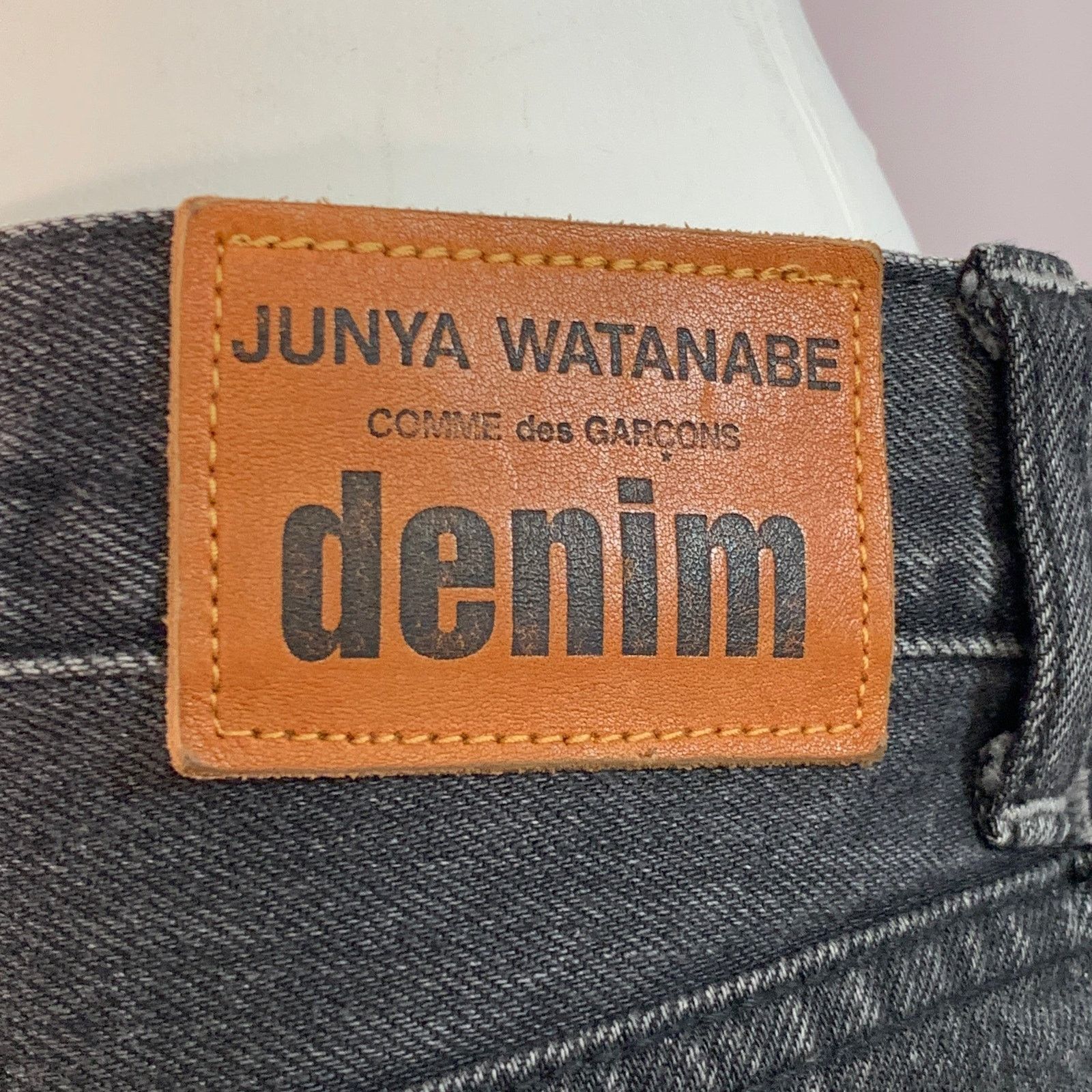 Junya Watanabe M Black Grey Selvedge Denim Patchwork Distressed Jeans Size 32" / US 10 / IT 46 - 4 Thumbnail