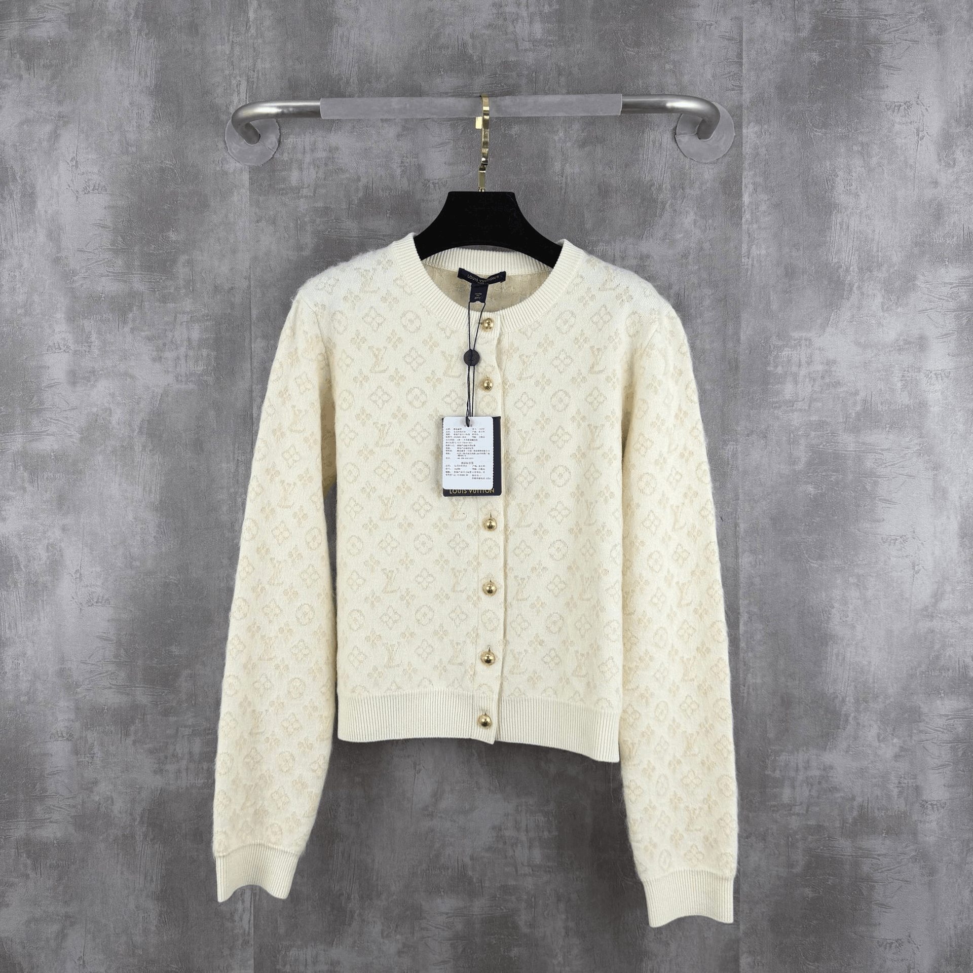 Louis Vuitton Louis Vuitton Monogram Gold Button Wool Cardigan Size M / US 6-8 / IT 42-44 - 1 Thumbnail