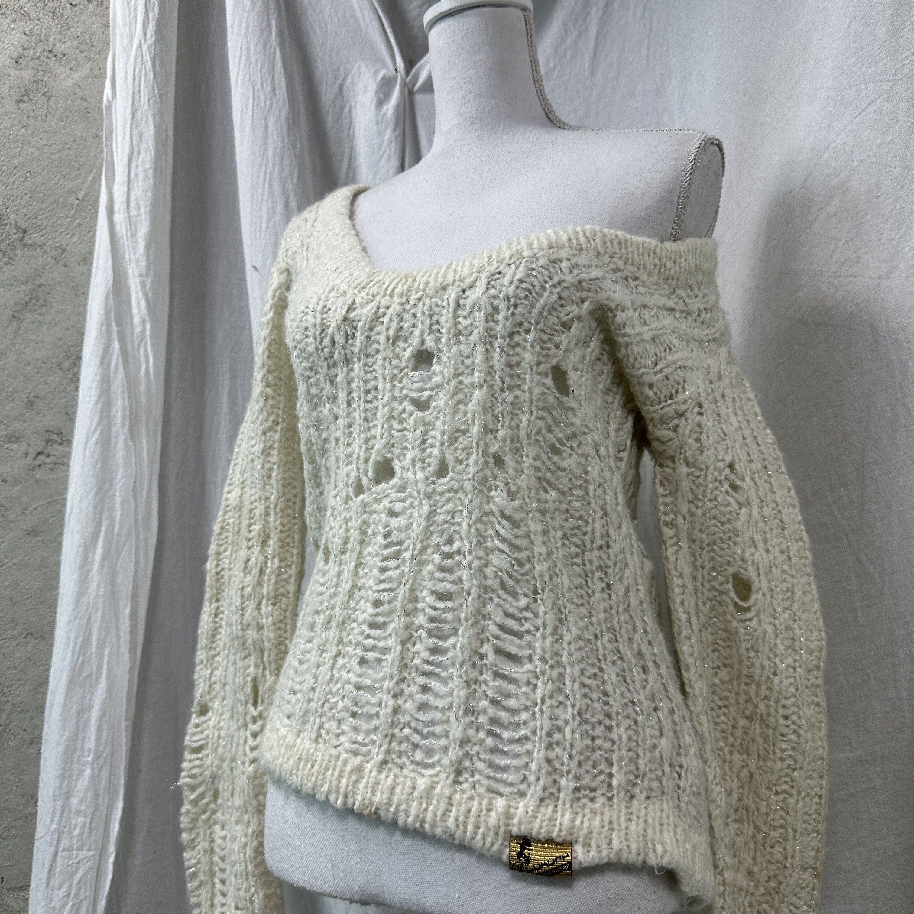 Diesel Vintage Avant Garde Distressed Mohair Diesel Sweater Y2K Size L / US 10 / IT 46 - 7 Thumbnail