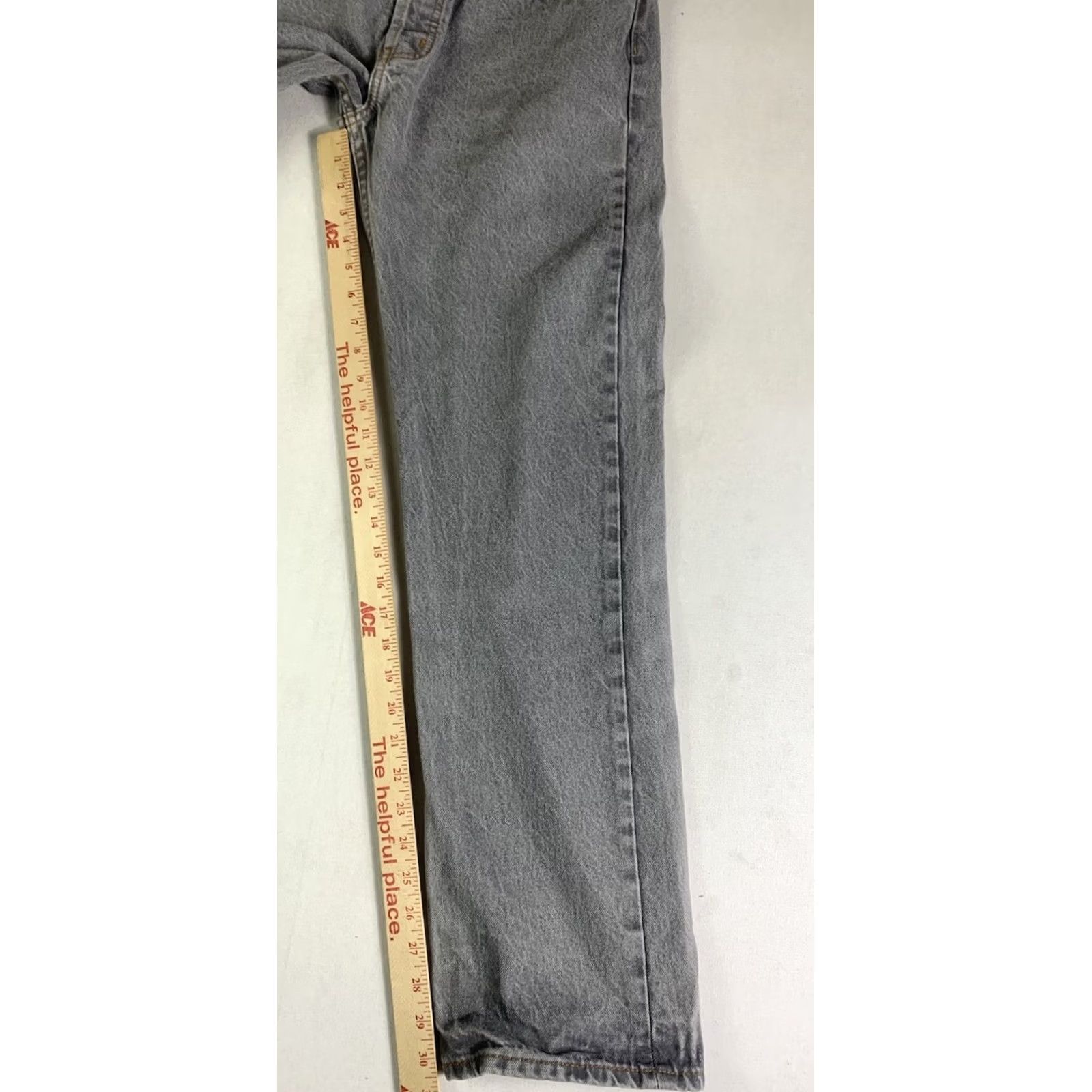 Levi's VINTAGE Levi’s 501 Jeans Mens 34x32 Gray Button Fly Made in USA 2008 Fits 31x31 Denim Straight Baggy Casual Regular Mens Size US 31 - 5 Thumbnail