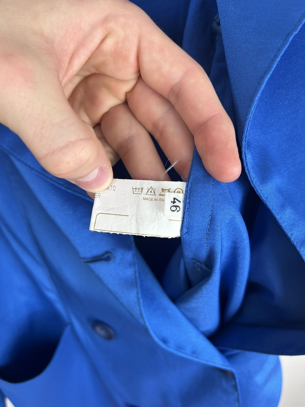 Alexander McQueen × Vintage 🧿chinese belted coat navy blue Size US S / EU 44-46 / 1 - 15 Thumbnail