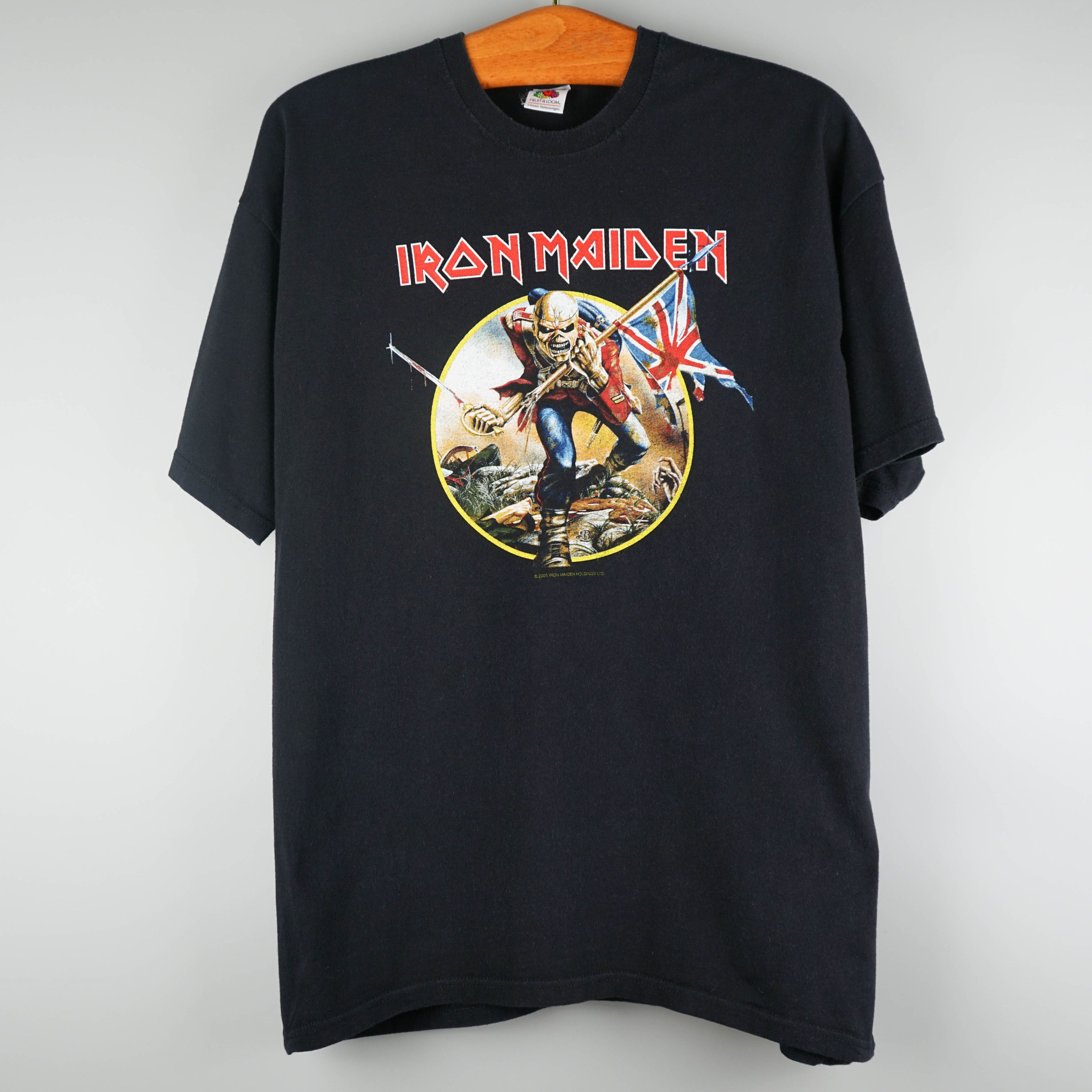 T-shirt Vintage Iron Maiden World Peace Tour 1983 - Coupe V, Taille M, Couleur Beige, Pièce Rare !