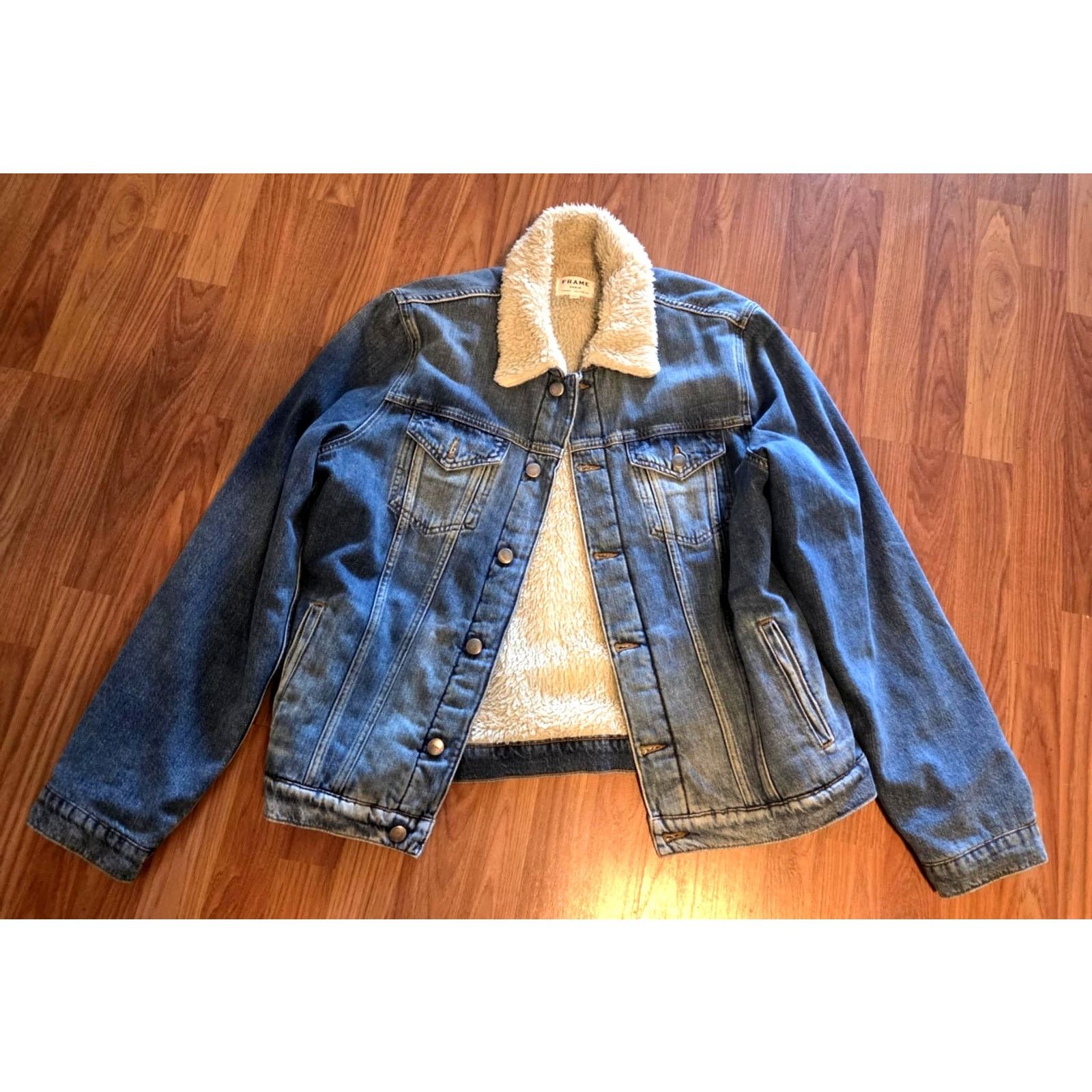 Frame Frame Denim XL Men's Furry Lined Jacket - Excellent! Size US XL / EU 56 / 4 - 2 Thumbnail