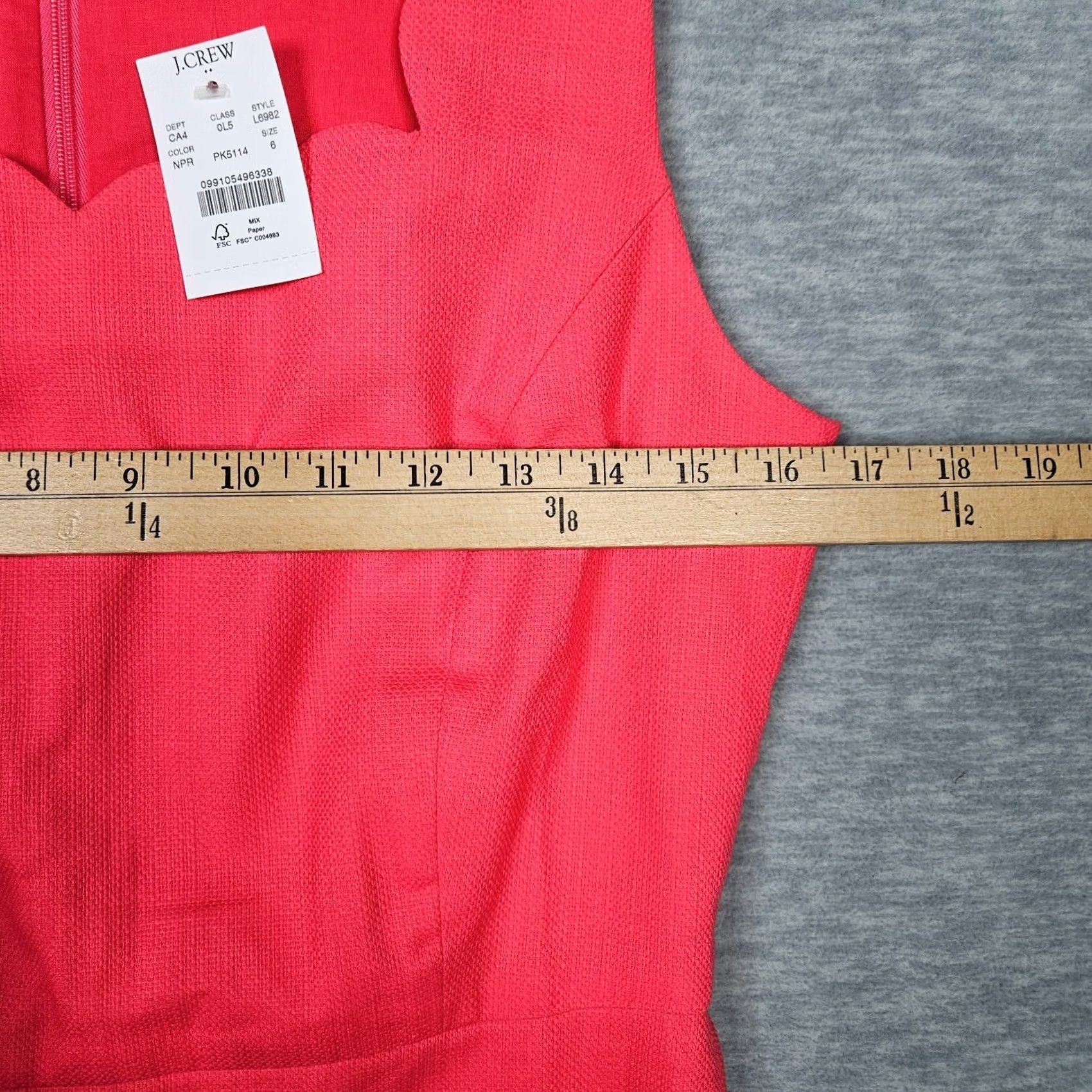 J.Crew VINTAGE J.CREW Shirt Womens Size 6 Pink Sheath Cotton Lined Square Neck Sleeveless Dress Size M / US 6-8 / IT 42-44 - 5 Thumbnail