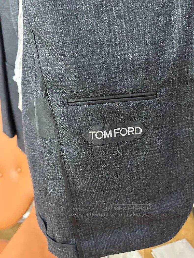 Tom Ford Tom Ford Wool Mixed Fabric Plaid Single-Breasted Jacket Size 50L - 8 Thumbnail