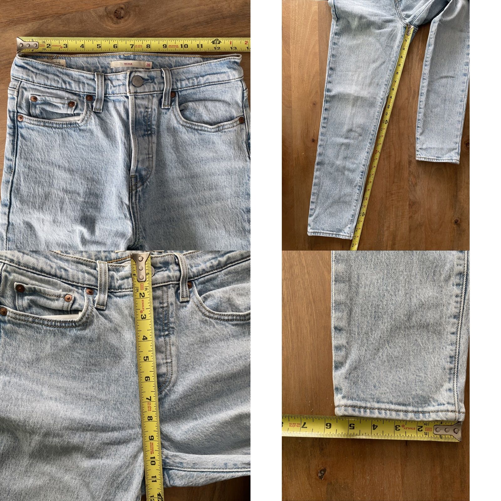 Levi's Levi's Wedgie Fit Jeans Womens 26x27 Button Fly Light Blue Denim 90s Mom Style"} Size 26" / US 2 / IT 38 - 8 Thumbnail