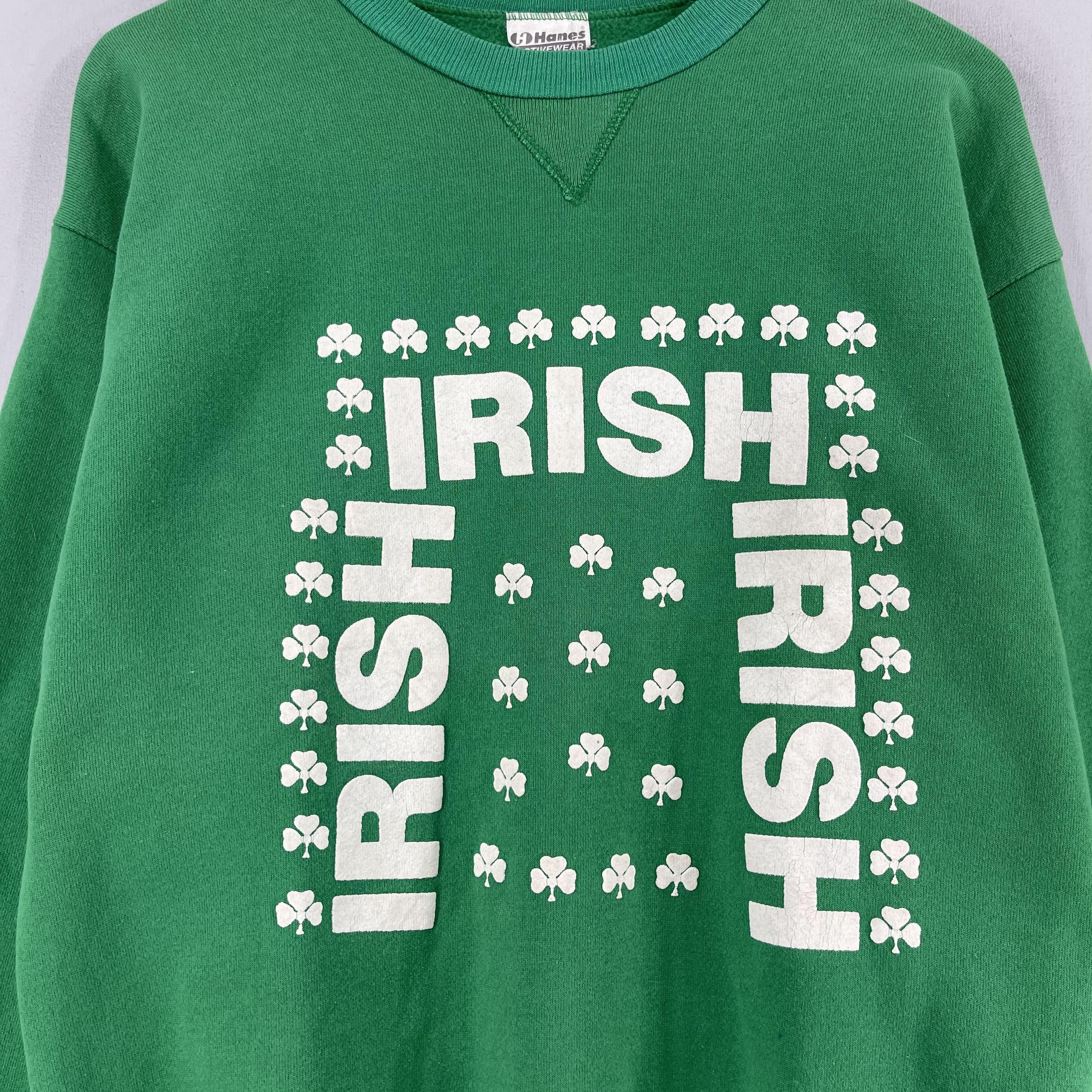 Vintage Vintage IRISH Spellout Printed Sweatshirt Crewneck Size US M / EU 48-50 / 2 - 2 Thumbnail