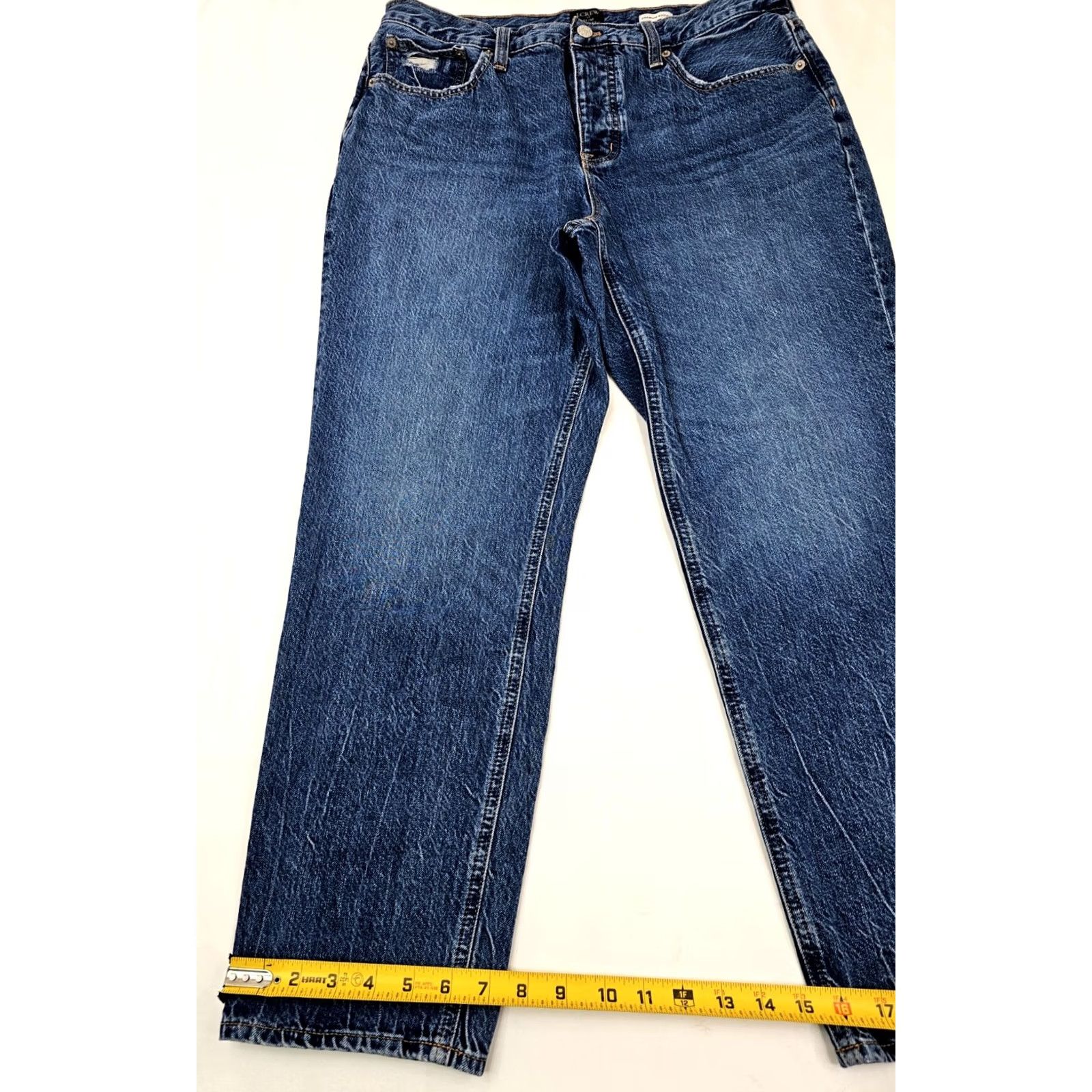 J.Crew J.CREW Slim Boyfriend Premium Edition Jeans Women 31 Distressed Medium Wash 5-Pocket Denim Jeans Mens? No Size 24" / US 00 / IT 34 - 2 Thumbnail