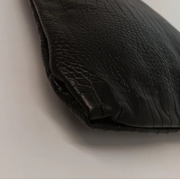 Jimmy Choo Jimmy Choo Croc-Embossed Leather Soft Hobo Bag - Black Size ONE SIZE - 10 Thumbnail