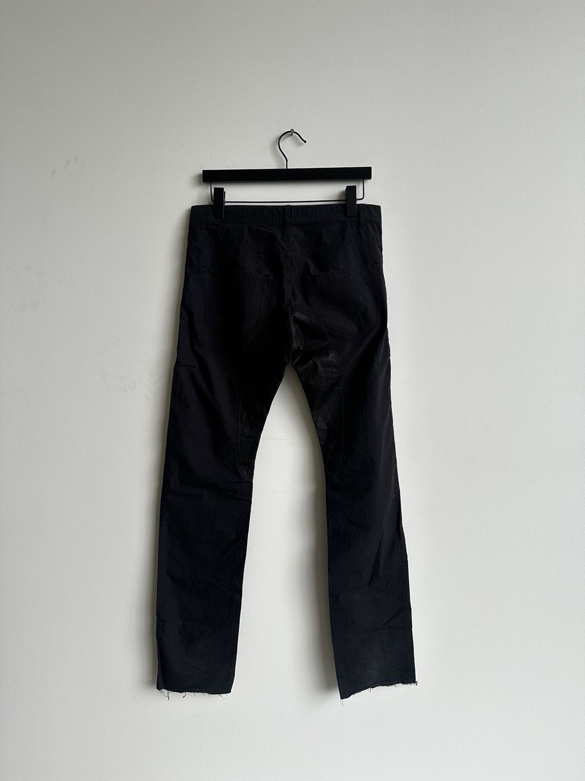 Rick Owens Black Leather Insert Panel Pants Size US 30 / EU 46 - 2 Thumbnail