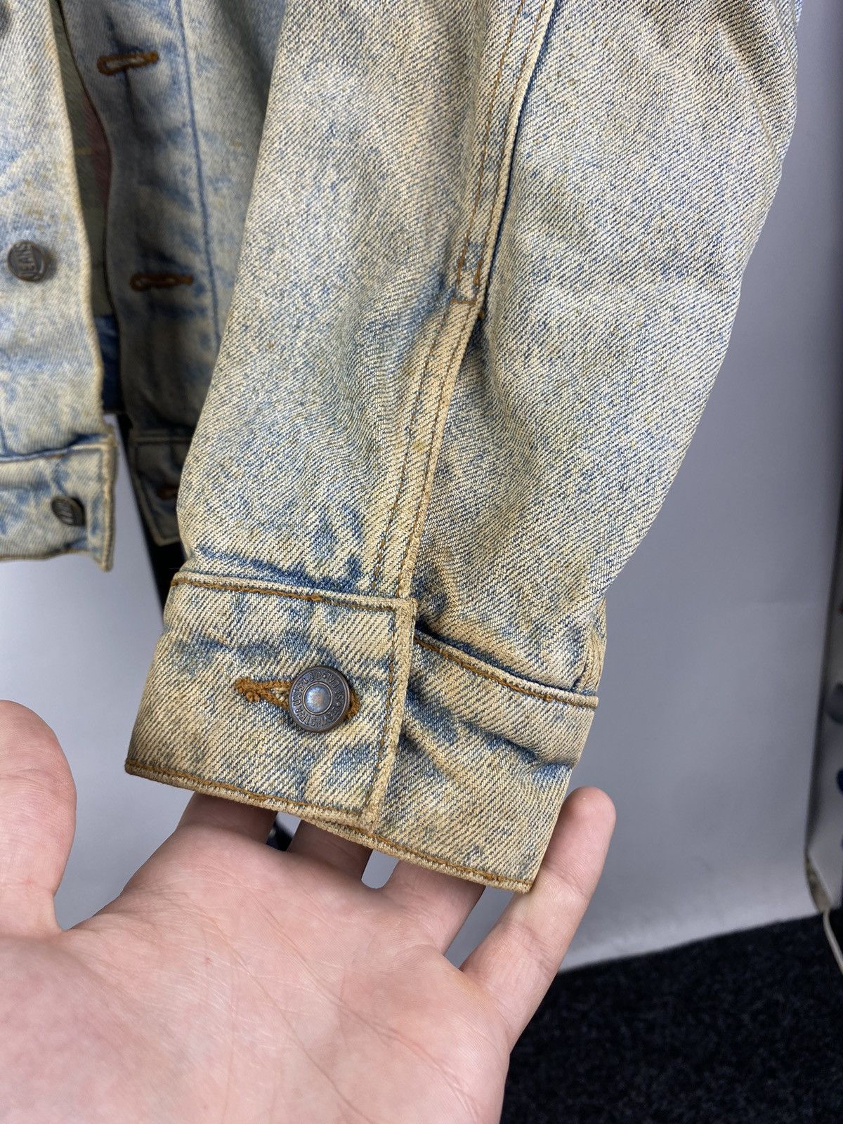Levi's × Vintage 80s🔥Levis 598 Usa Blue Dirty Vntg Insulated Denim Jacket Size US L / EU 52-54 / 3 - 5 Thumbnail