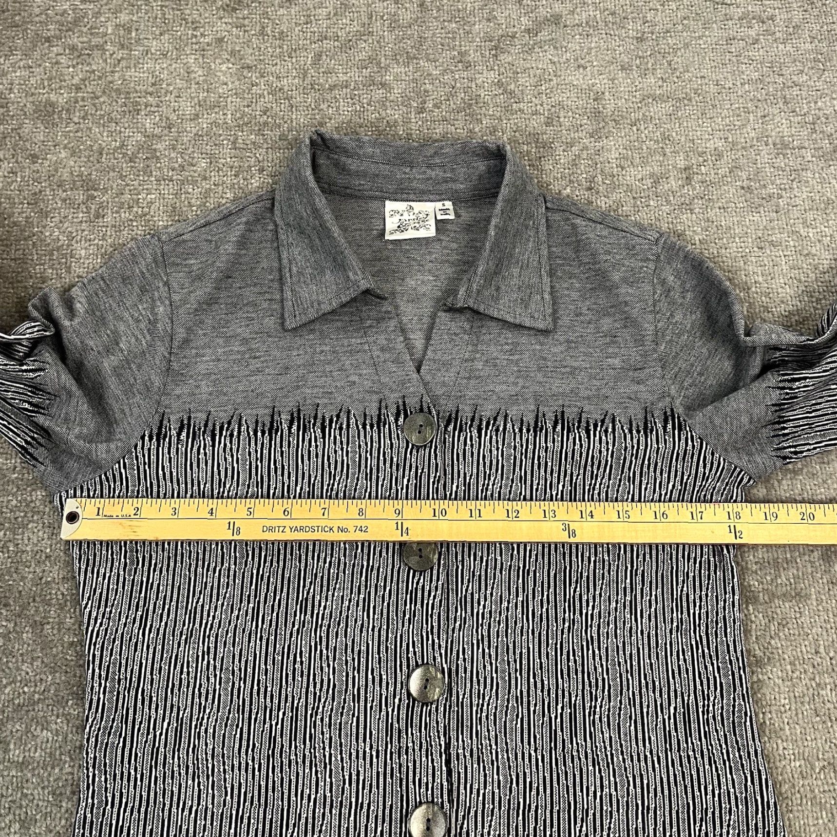 Vintage Parsley & Sage Top Womens Small Blue Button Collared Long Sleeve Shirt Striped Size S / US 4 / IT 40 - 5 Thumbnail