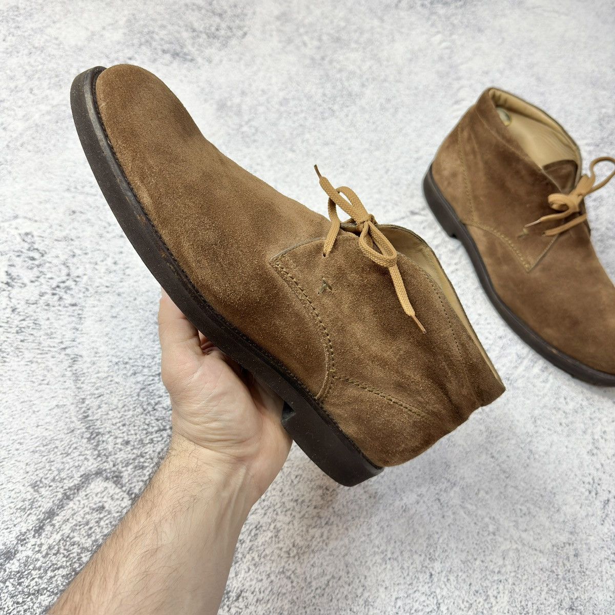Handmade × Tod's TOD’S Mens Brown Suede Chukka Boots US11.5 UK10.5 29.5cm Size US 11.5 / EU 44-45 - 7 Thumbnail