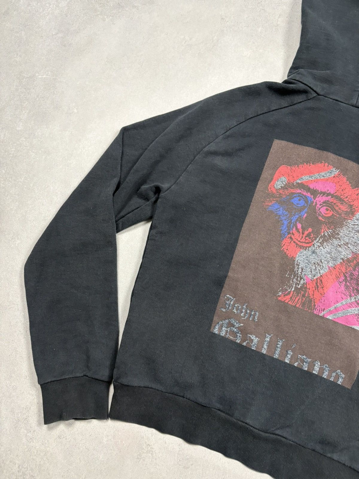 John Galliano John Galliano Archive 2000s Monkey Graphic Zip Hoodie Y2K XL Size US XL / EU 56 / 4 - 4 Thumbnail