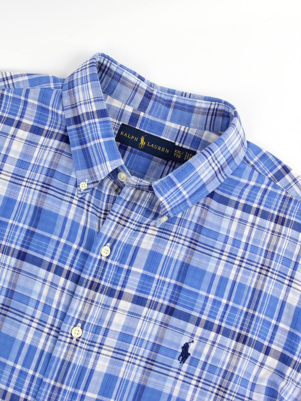 Polo Ralph Lauren POLO RALPH LAUREN Blue checkered shirt, 2 layers Size US XXL / EU 58 / 5 - 8 Thumbnail