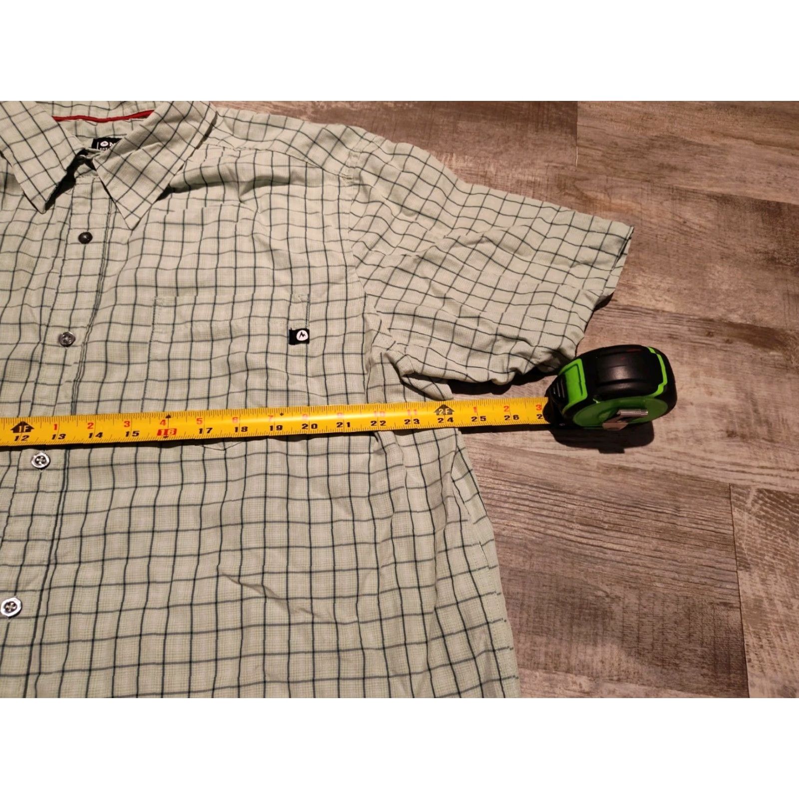 Marmot Marmot Eldridge Short Sleeve Button-Up Shirt 2XL Green Check Casual, Workwear, Travel Men's Regular UPF 20 Rayon Polyester Modal Size US XXL / EU 58 / 5 - 7 Thumbnail