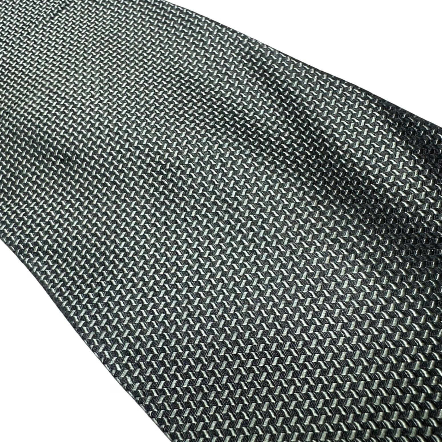 Van Heusen Van Heusen Mens Dark Grey Black 100% Silk Tie Size ONE SIZE - 4 Thumbnail