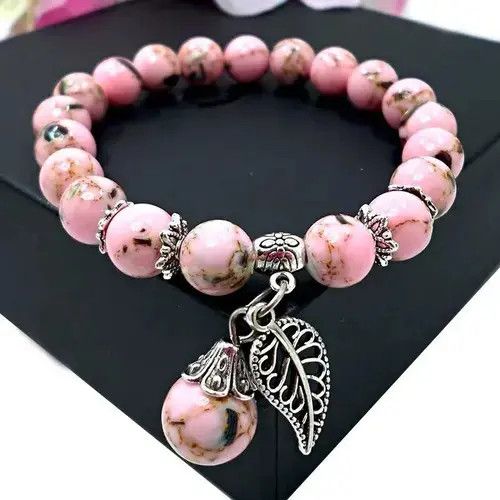 Other 10mm Turquoise Beaded Stretch Charm Bracelet for Women Size ONE SIZE - 4 Thumbnail
