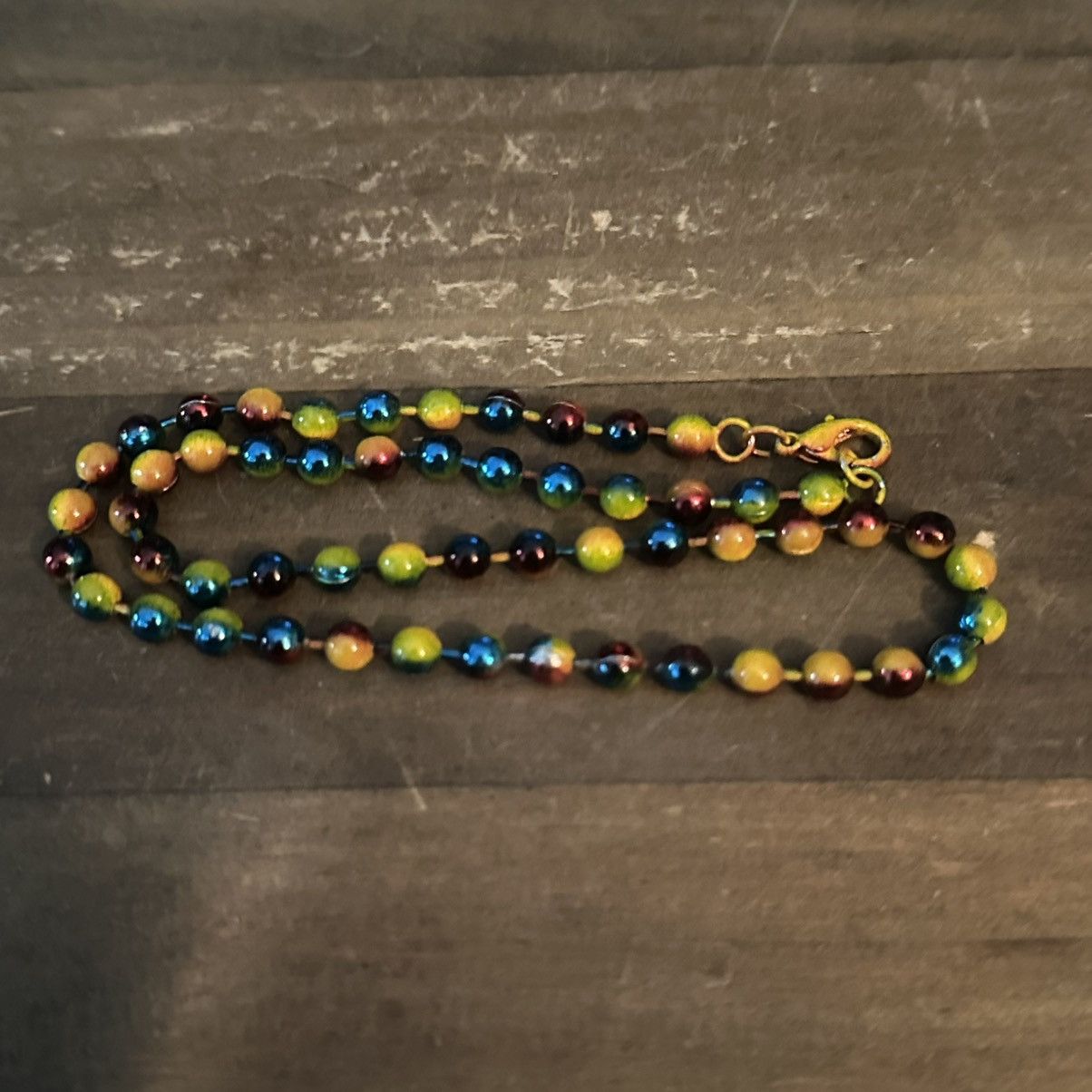 Other Multi color enamel coated bead chain necklaceh Size ONE SIZE - 2 Thumbnail