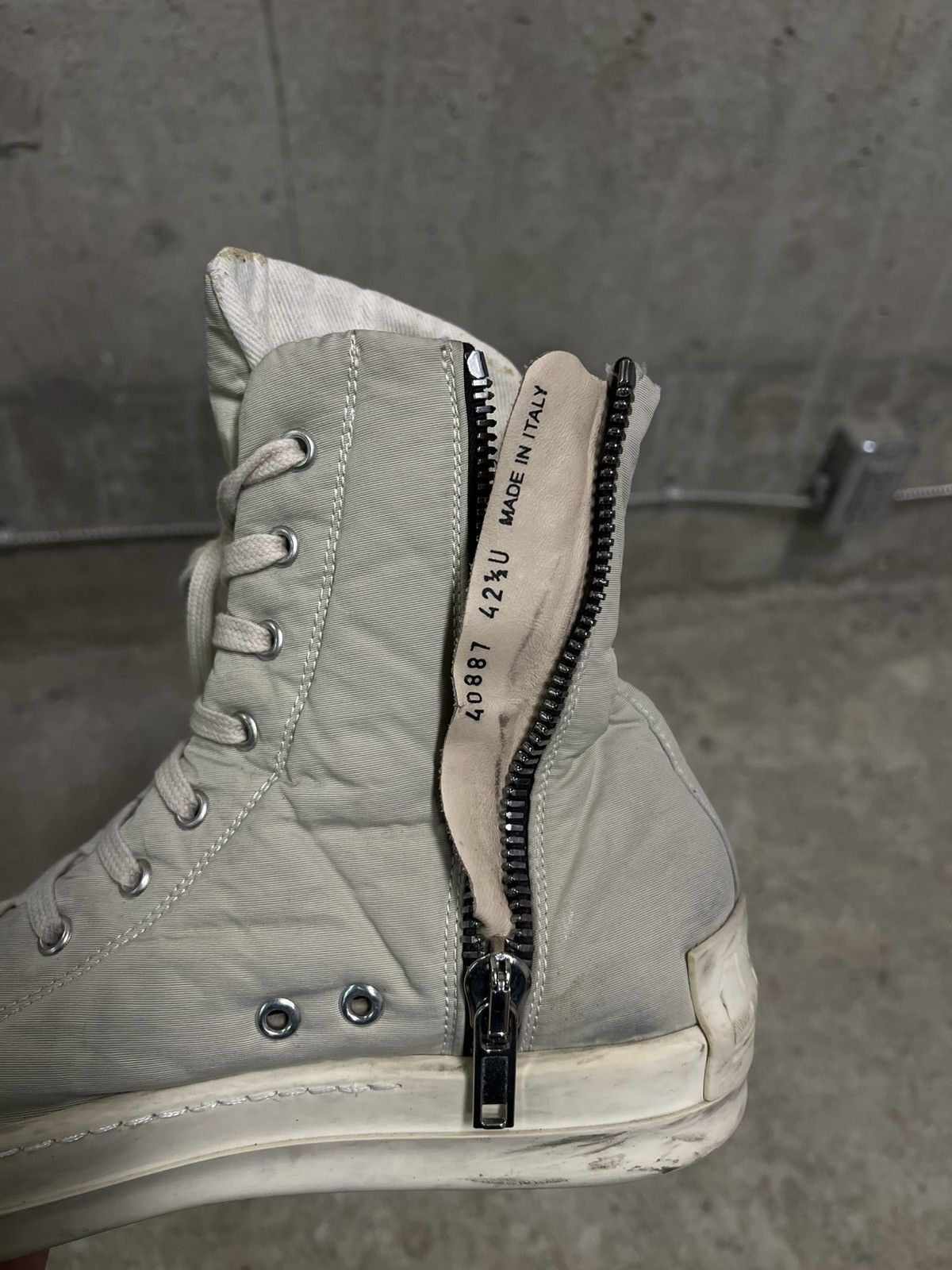 Rick Owens Drkshdw Rick Owens DRKSHDW Pearl High Ramones Size US 9.5 / EU 42-43 - 4 Thumbnail