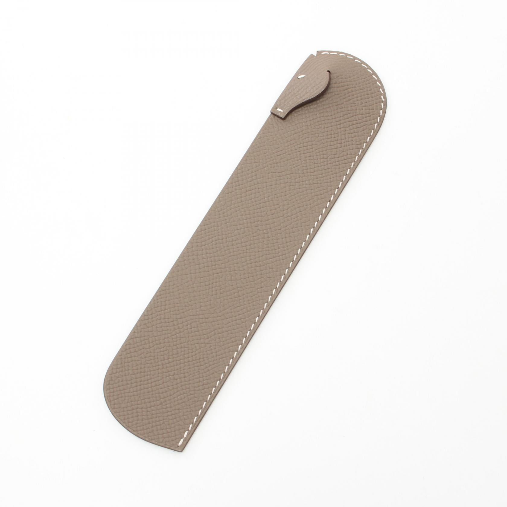 Hermes Hermes Saudepage Etoupe Bookmark Stationery Veau Epsom Gray Brown Double Engraved Size ONE SIZE - 1 Thumbnail