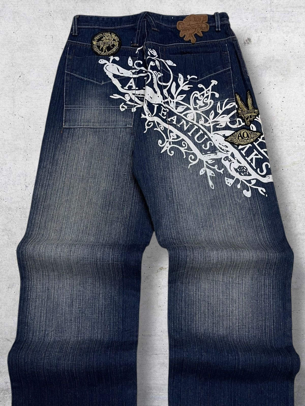 Japanese Brand AKADEMIKS ART BAGGY STREETWEAR AESTHETIC BAGGY RAPPER DENIM Size US 31 - 4 Thumbnail