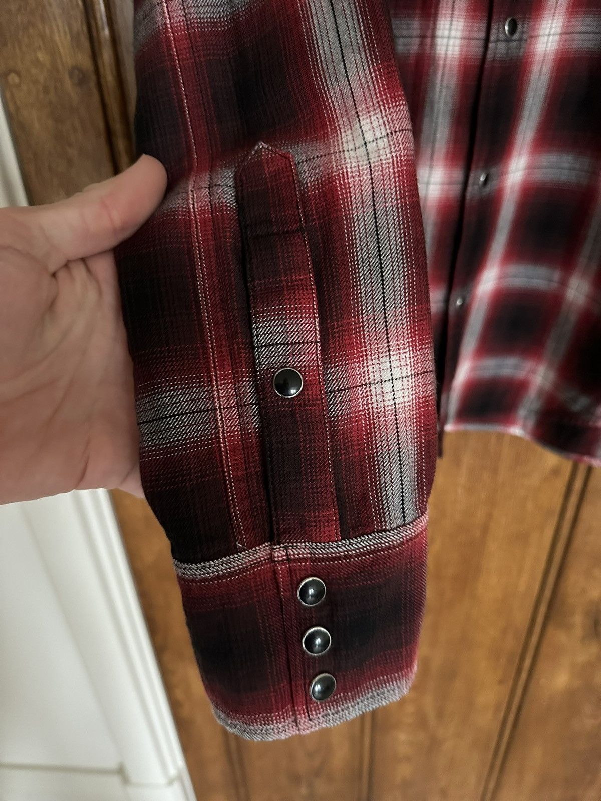 Saint Laurent Paris FW16 Saint Laurent Palladium red black flannel Hedi L Size US L / EU 52-54 / 3 - 15 Thumbnail