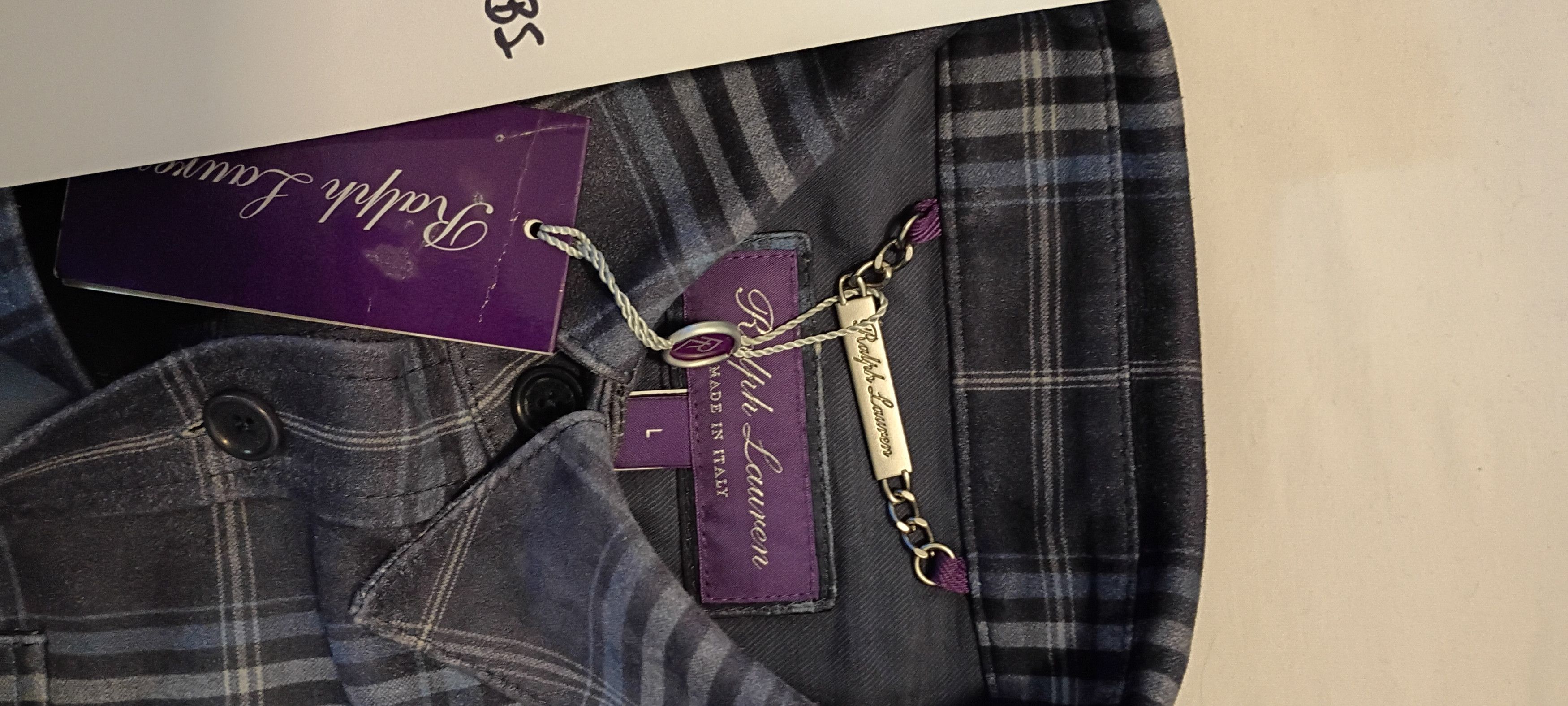 Ralph Lauren Purple Label Ralph Lauren Purple Label "Barron" Plaid Suede Overshirt Size US L / EU 52-54 / 3 - 16 Thumbnail