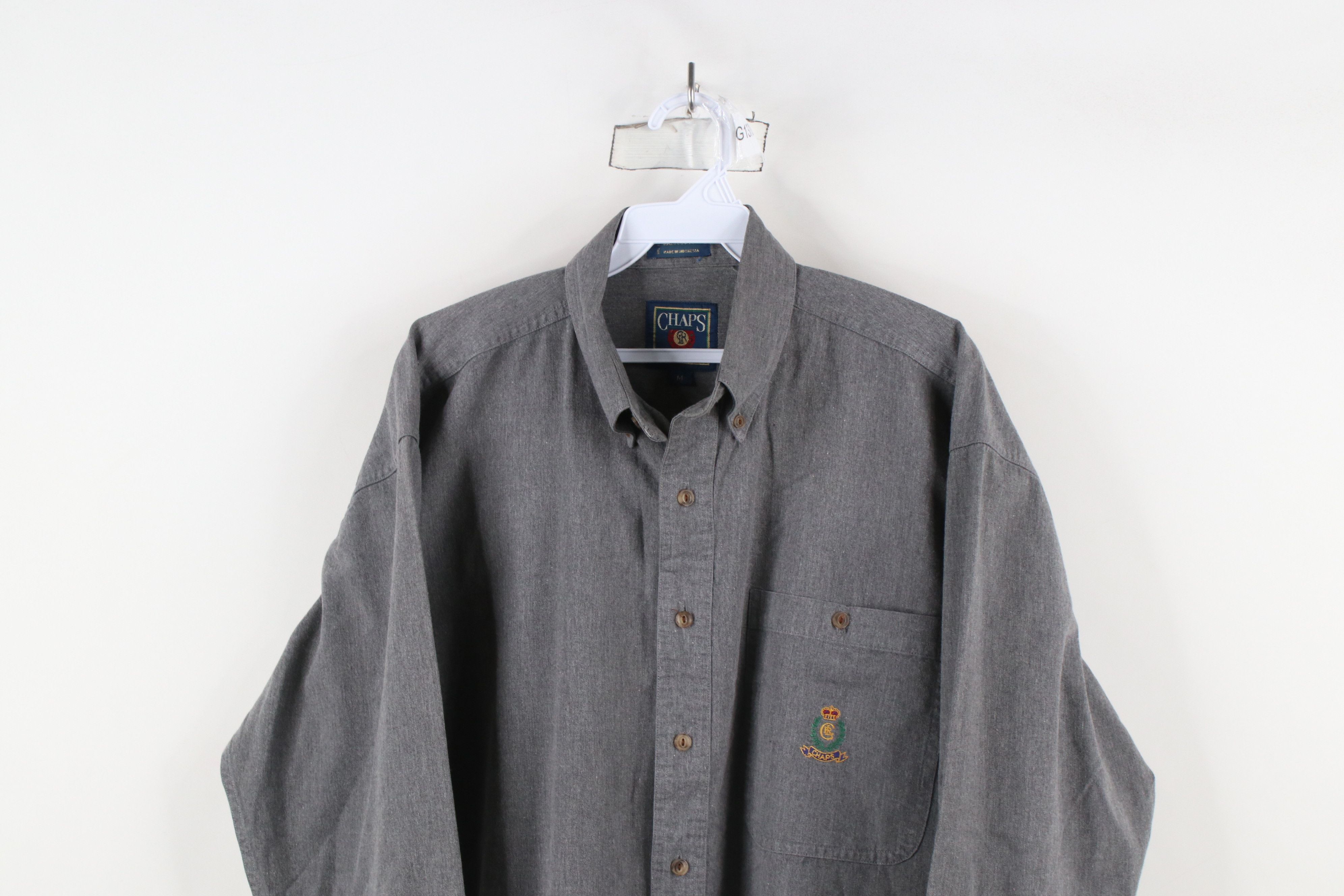 Ralph Lauren × Vintage Vintage 90s Chaps Ralph Lauren Spell Crest Button Down Shirt Size US M / EU 48-50 / 2 - 2 Thumbnail