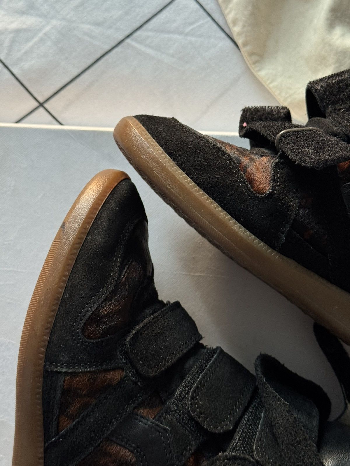 Isabel Marant Isabel Marant Bekett sneakers shoes Washed Black Suede Wedge Size US 7 / IT 37 - 24 Thumbnail