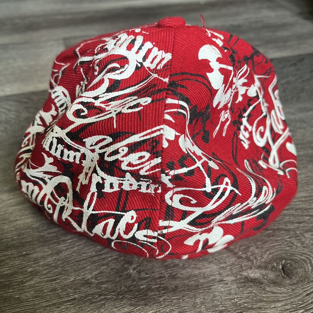 Affliction Vintage 2000s Affliction Skull Blac Label Fitted Hat 7 1/2 Size ONE SIZE - 3 Thumbnail