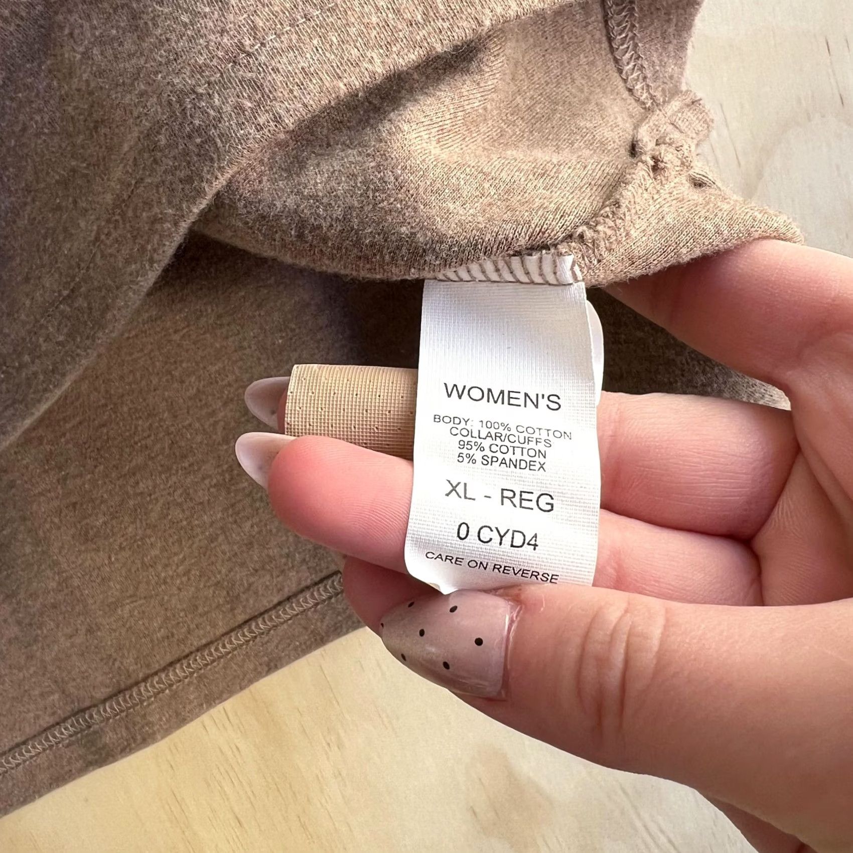 Vintage L.L. Bean Shirt Womens XL Brown Mock Neck Long Sleeve Cotton Knit Basic Top Size XL / US 12-14 / IT 48-50 - 4 Thumbnail