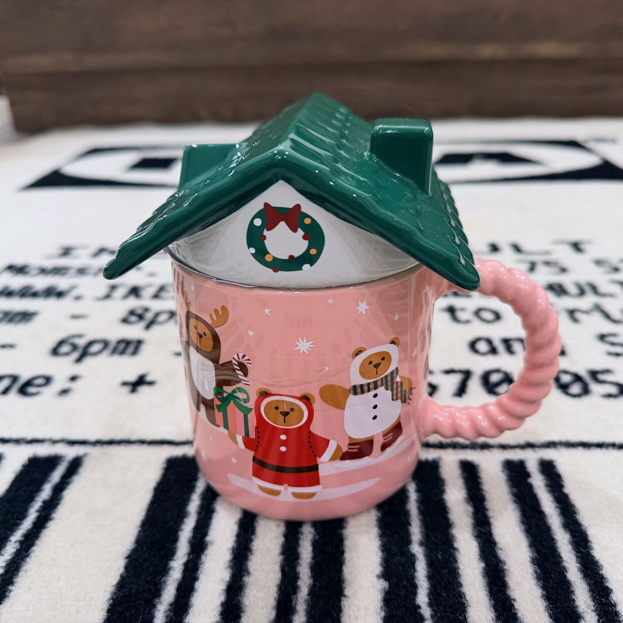 Other Starbucks '25 Pink Mug Ceramic Xmas Gingerbread House 12oz Size ONE SIZE - 1 Thumbnail