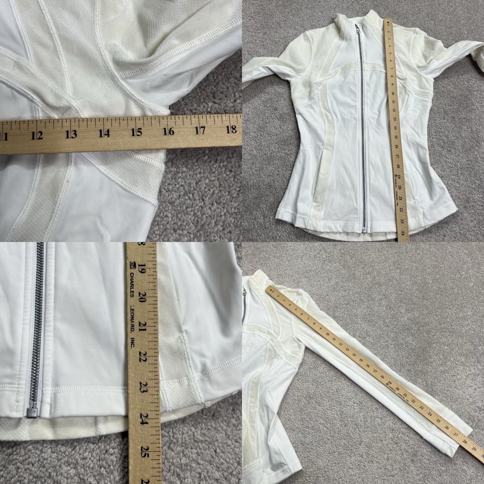 Lululemon Lululemon Define Jacket Women Size 6 Floral Texture White Ivory Full Zip Stretch Size M / US 6-8 / IT 42-44 - 9 Thumbnail
