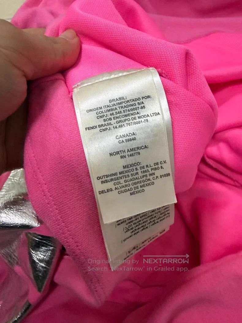 Fendi Fendi Pink Hoodie Sweatshirt - Letter Embroidery on Sleeve Size S / US 4 / IT 40 - 6 Thumbnail