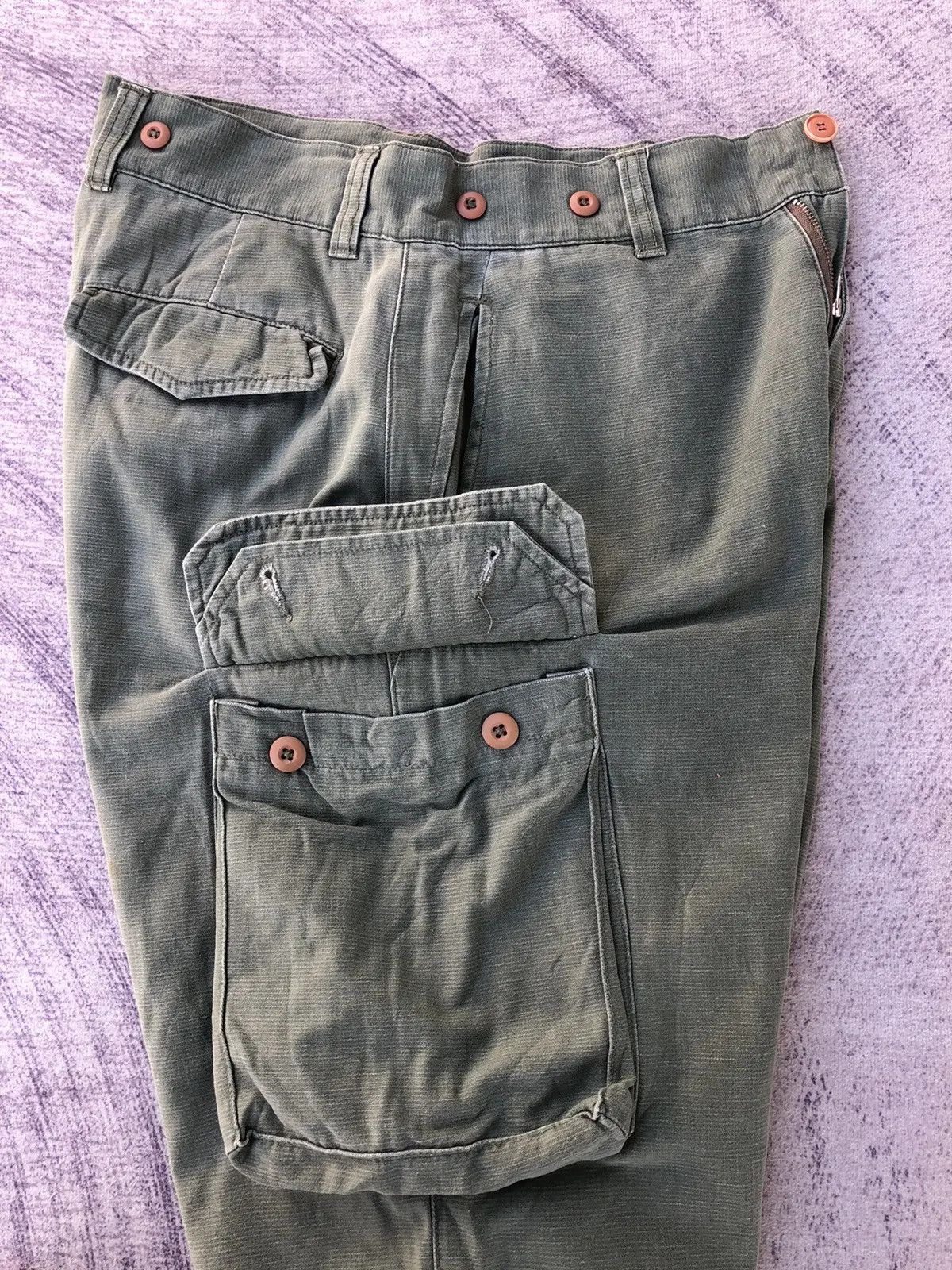 Vintage Cargo Trousers Military With 6 Pocket Workware Pants Size US 28 / EU 44 - 18 Thumbnail