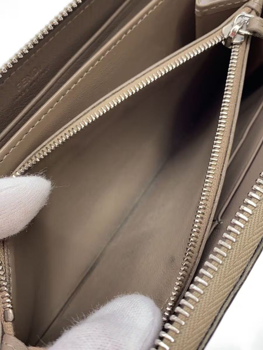 Fendi Fendi Leather Long Wallet Grey Size ONE SIZE - 5 Thumbnail
