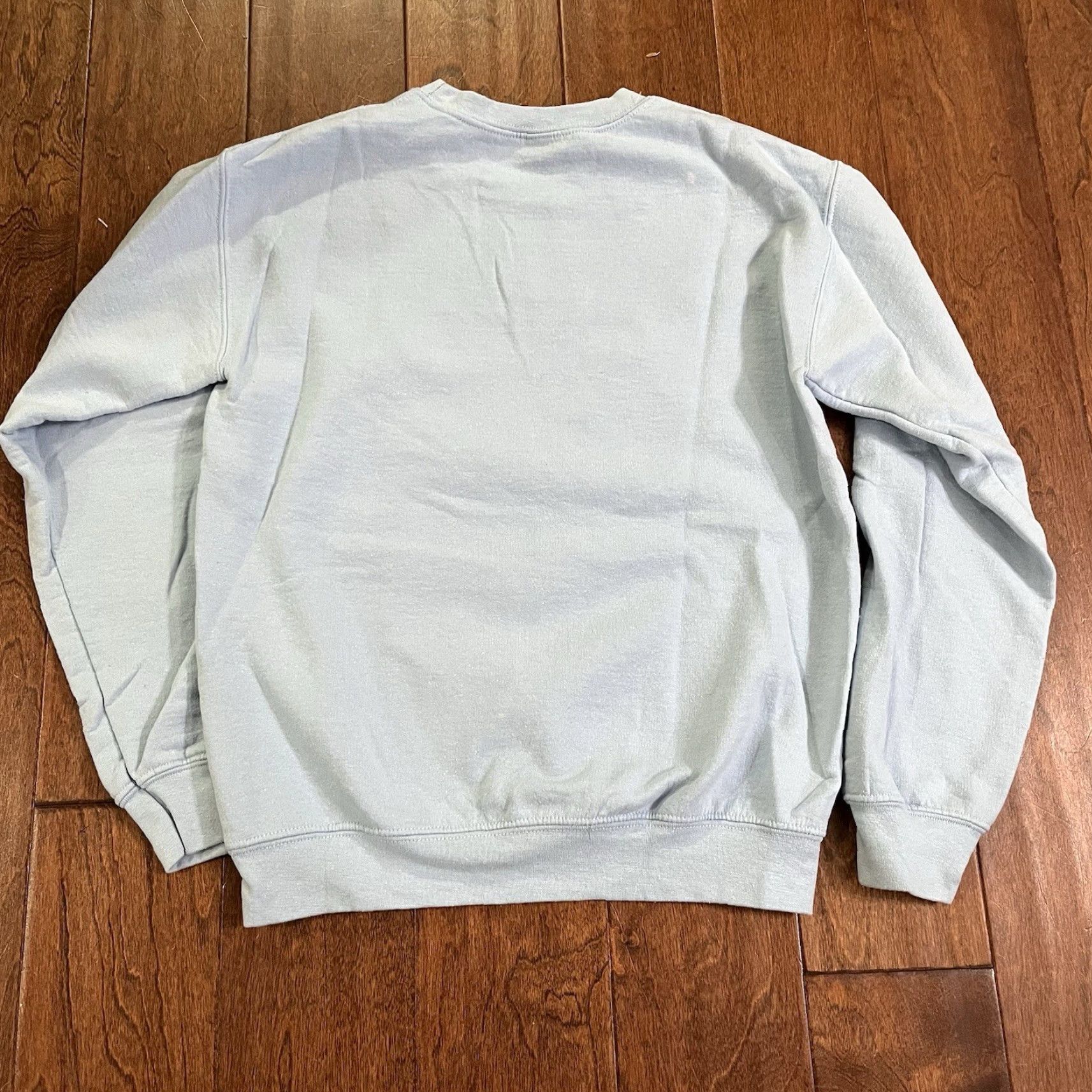 Gildan VINTAGE Gildan Sweatshirt Crewneck Bad Bunny Worlds Hottest Tour Small Light Blue Mens Pullover Long Sleeve Cotton Polyester Knit Embroidered Logo Size US S / EU 44-46 / 1 - 4 Thumbnail