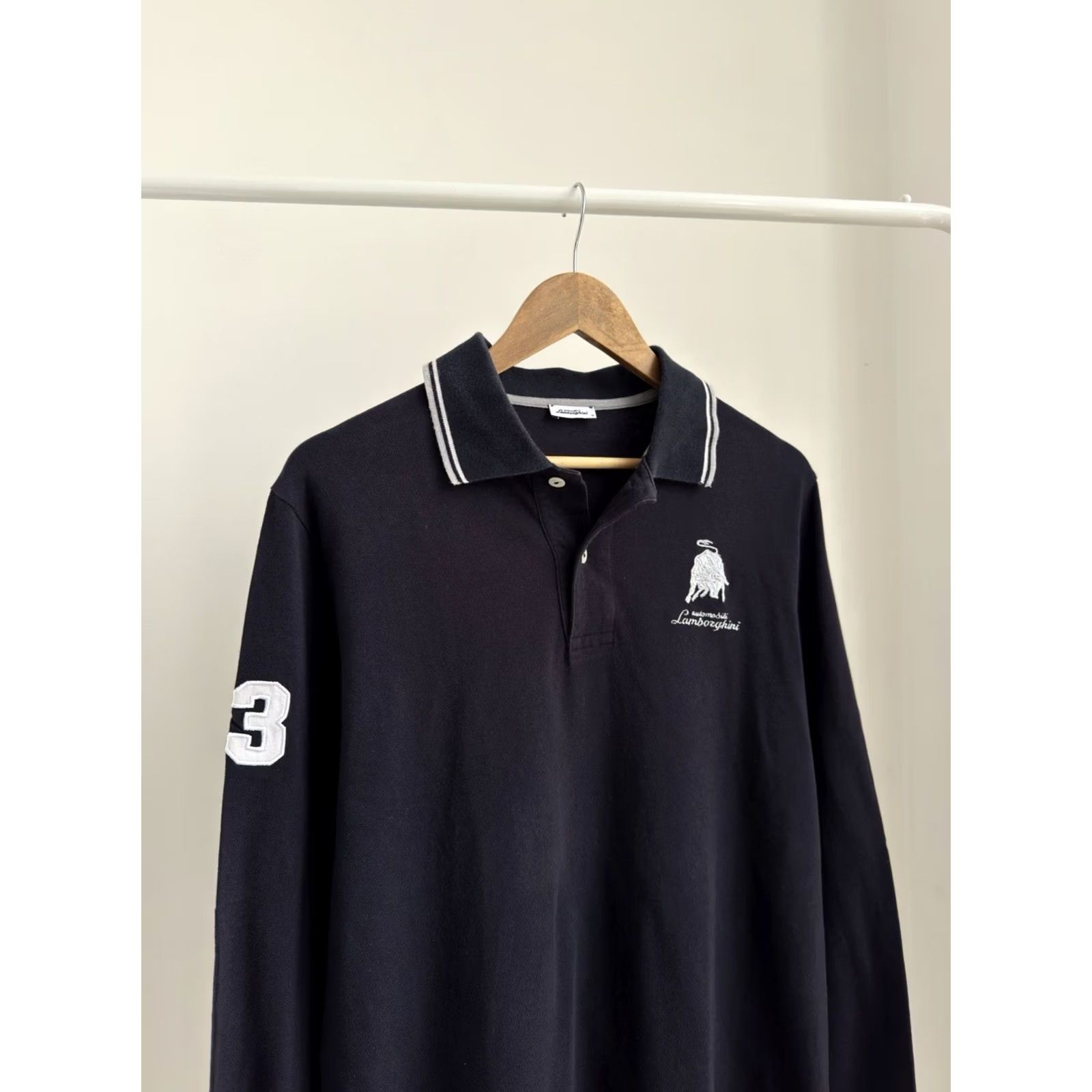 Lamborghini VINTAGE Lamborghini Automobili Racing Long Sleeve Shirt Cotton Dark Blue Size M Men Size US M / EU 48-50 / 2 - 4 Thumbnail